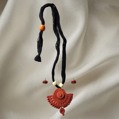 Terracotta Jewellery Set for Women view 3