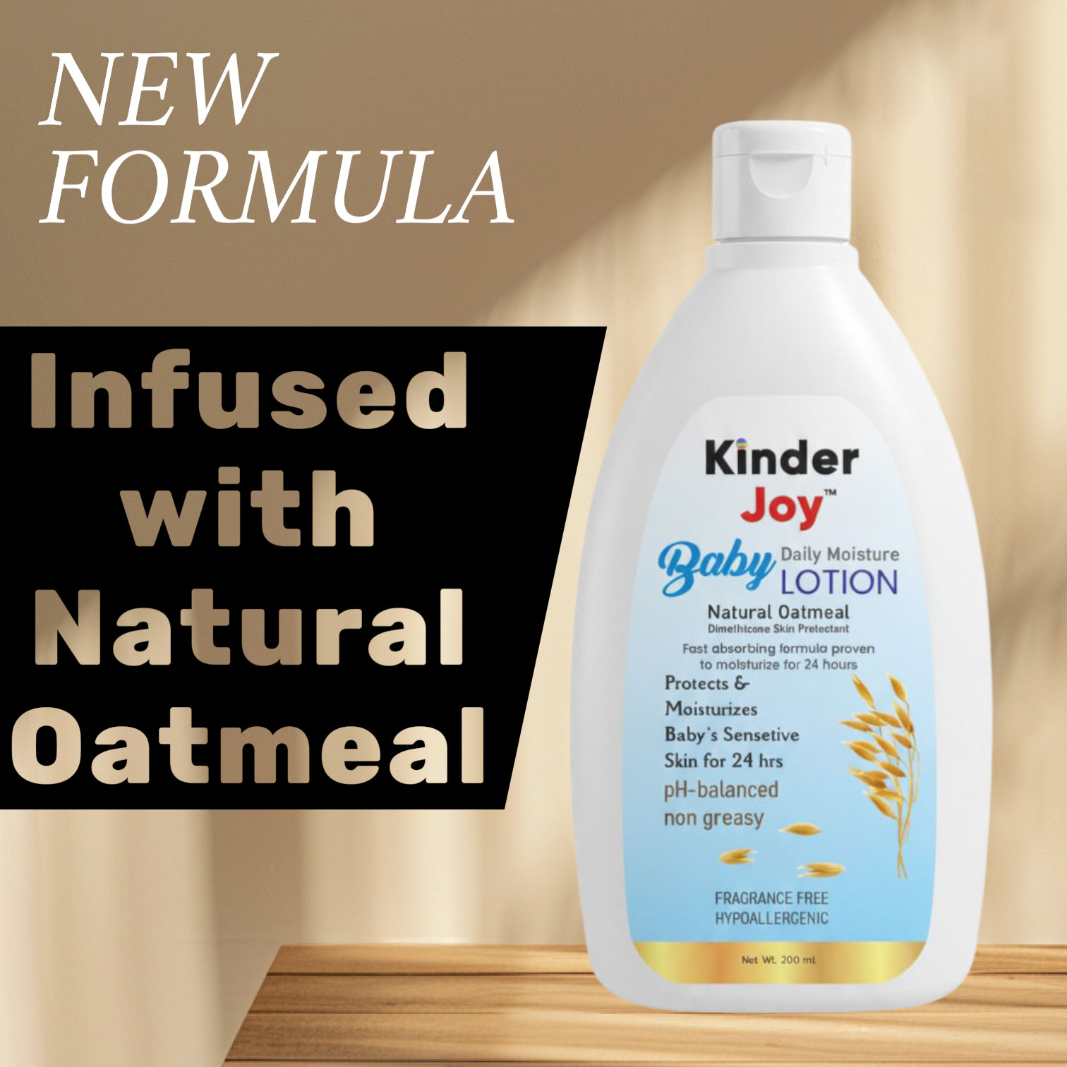 Kinder Joy Baby Daily Moisture Lotion Natural Oatmeal view 4
