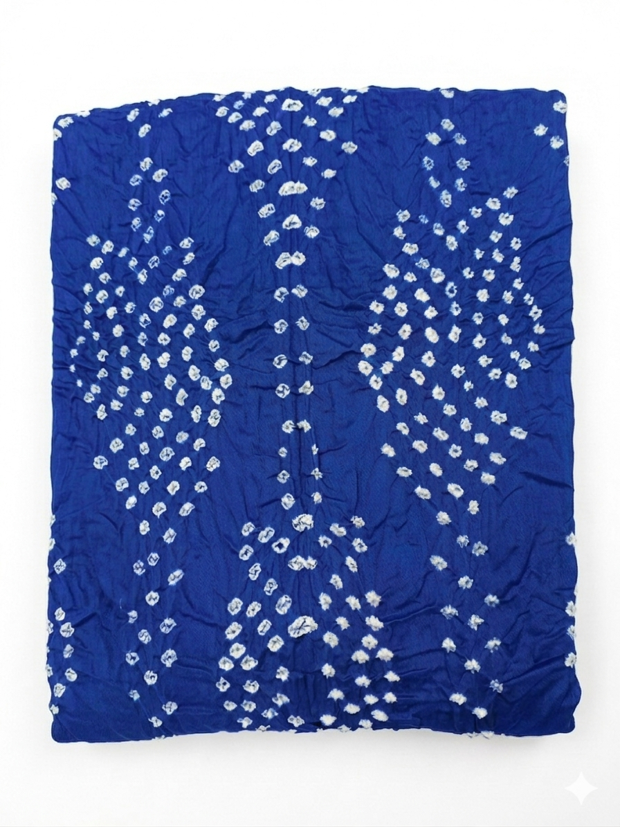 Purple Traditional Bandhani Dress with Dupatta view 4
