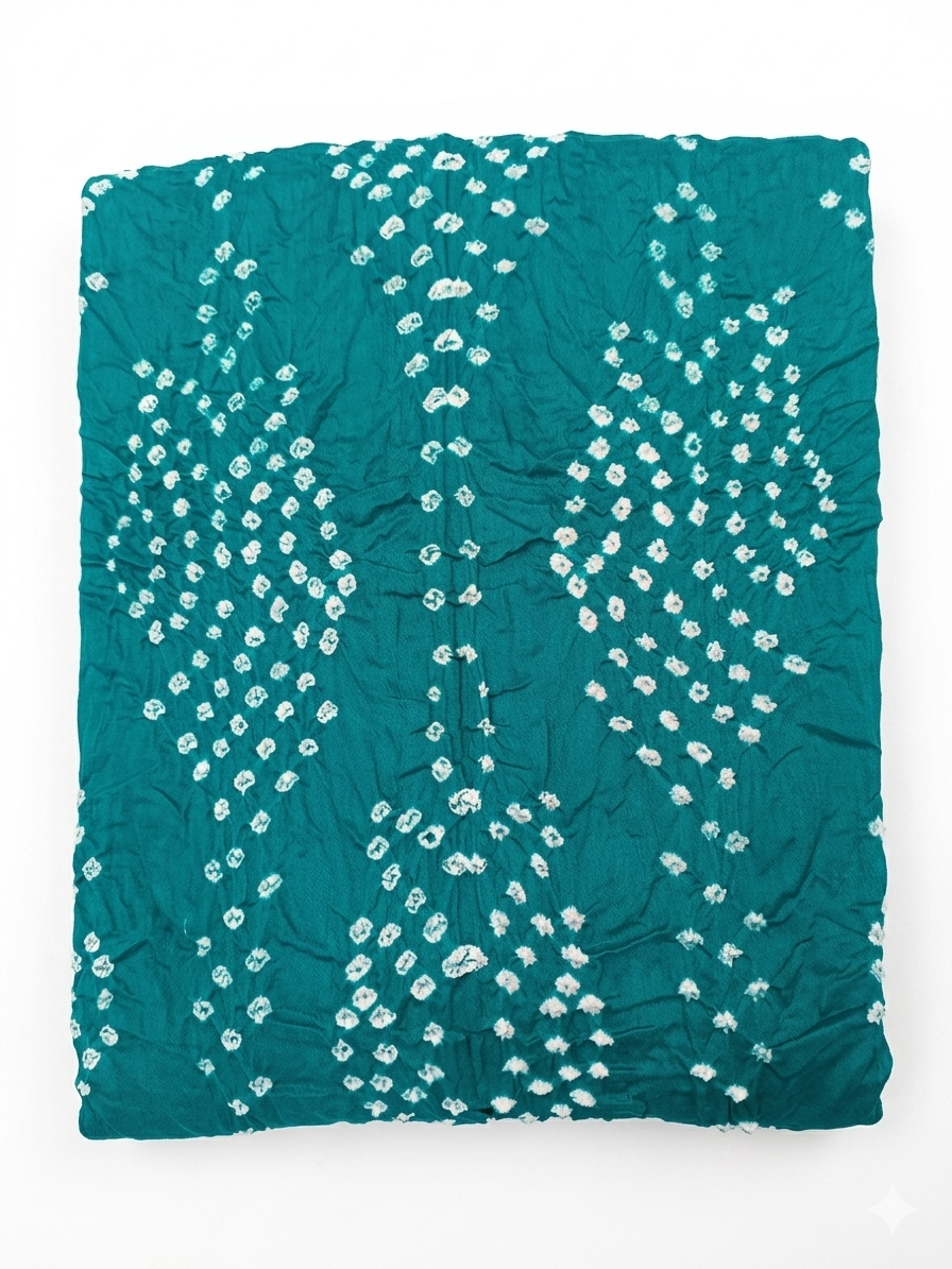 Teal Printed Traditional Indian Kurti and Dupatta Set view 4