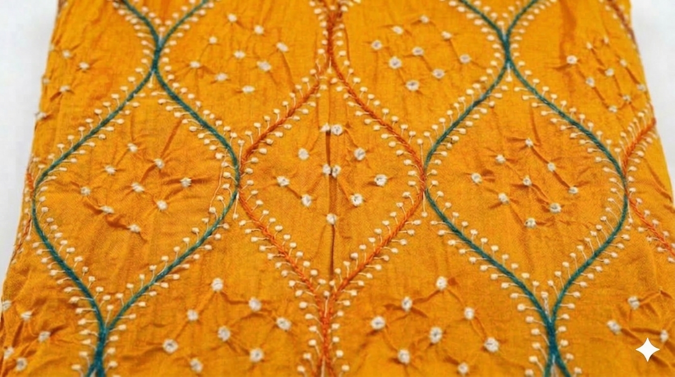 Women's Mustard Embroidered Ethnic Kurta with Dupatta view 4