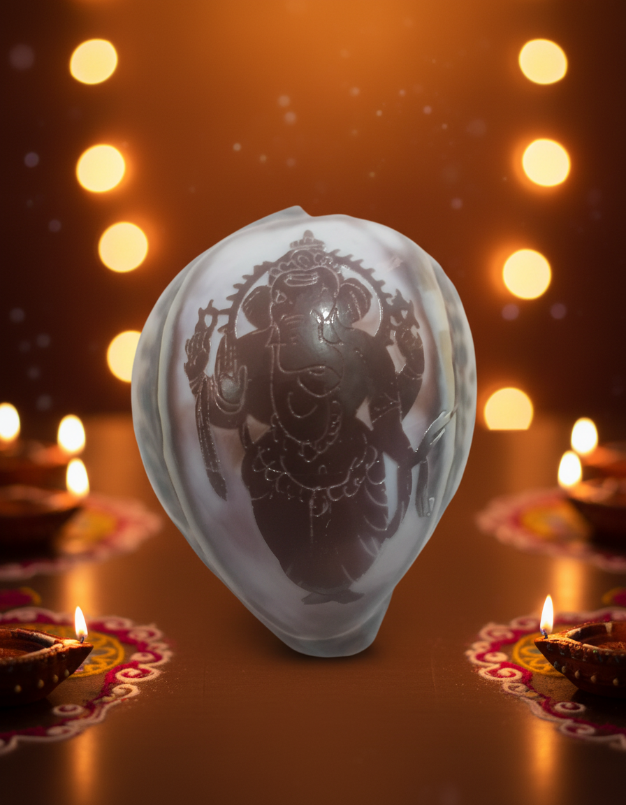 Ganesh Devotional Decorative Sea Shell view 1