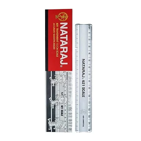 NATARAJ 621 Scale Transparent Plastic Ruler , Pack of 10 view 5