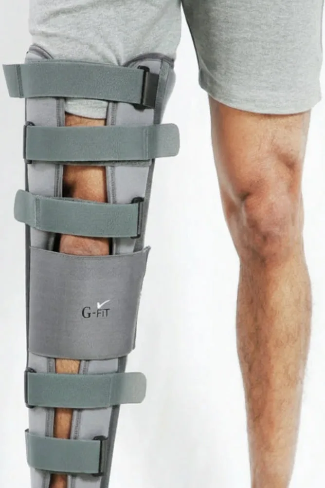 Adjustable Knee Immobilizer Leg Brace Support,L-22 Inches view 2