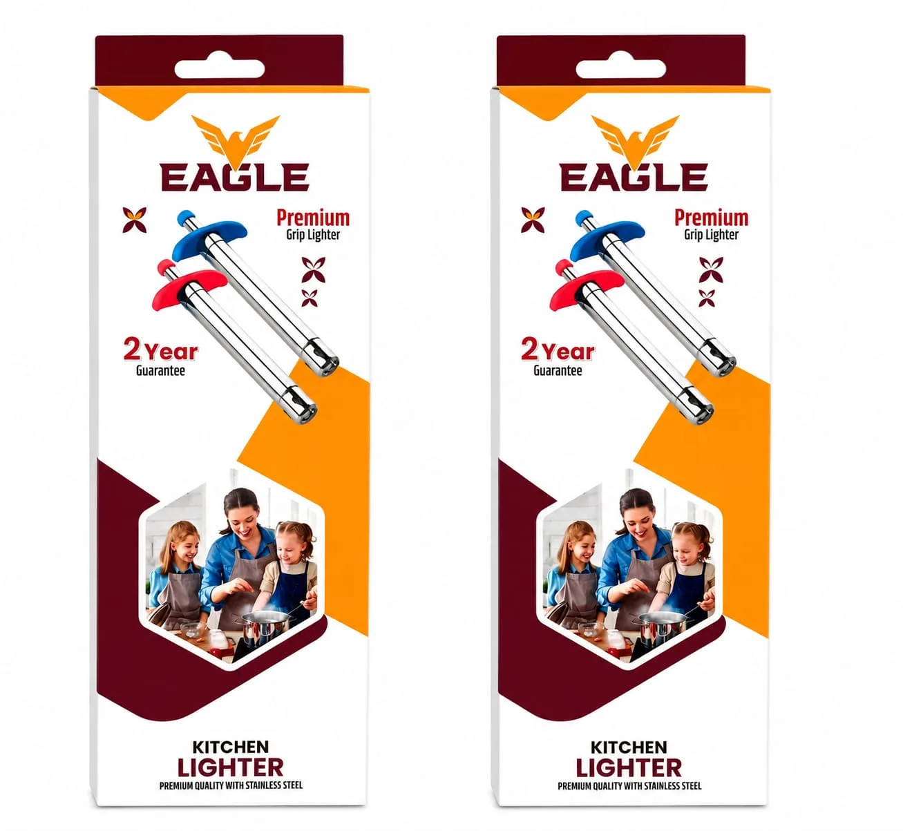 Eagle Steel Manual Gas Lighter Pack of 2 view 2