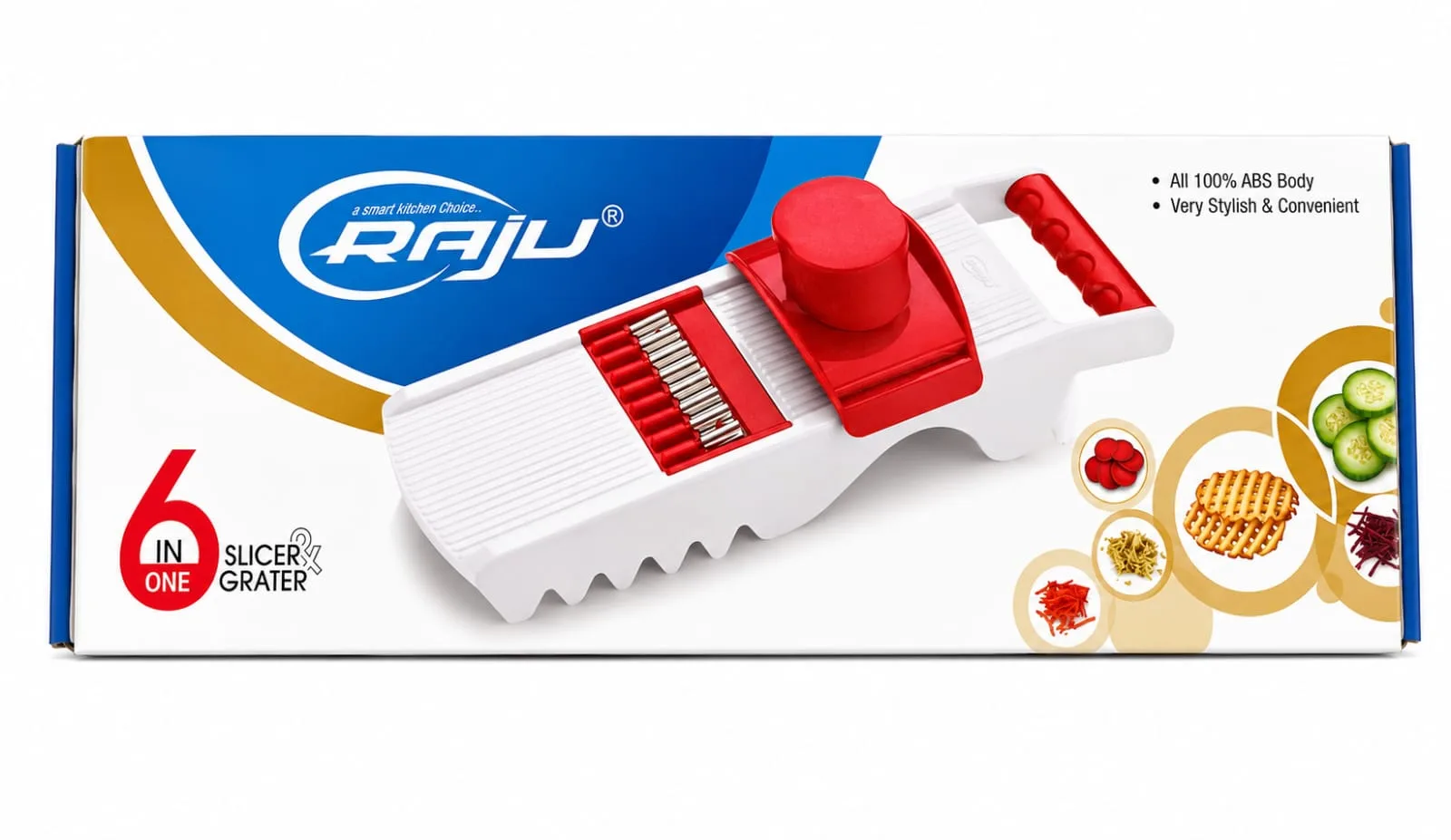 6-in-1 Kitchen Slicer & Grater with Hand Guard view 2