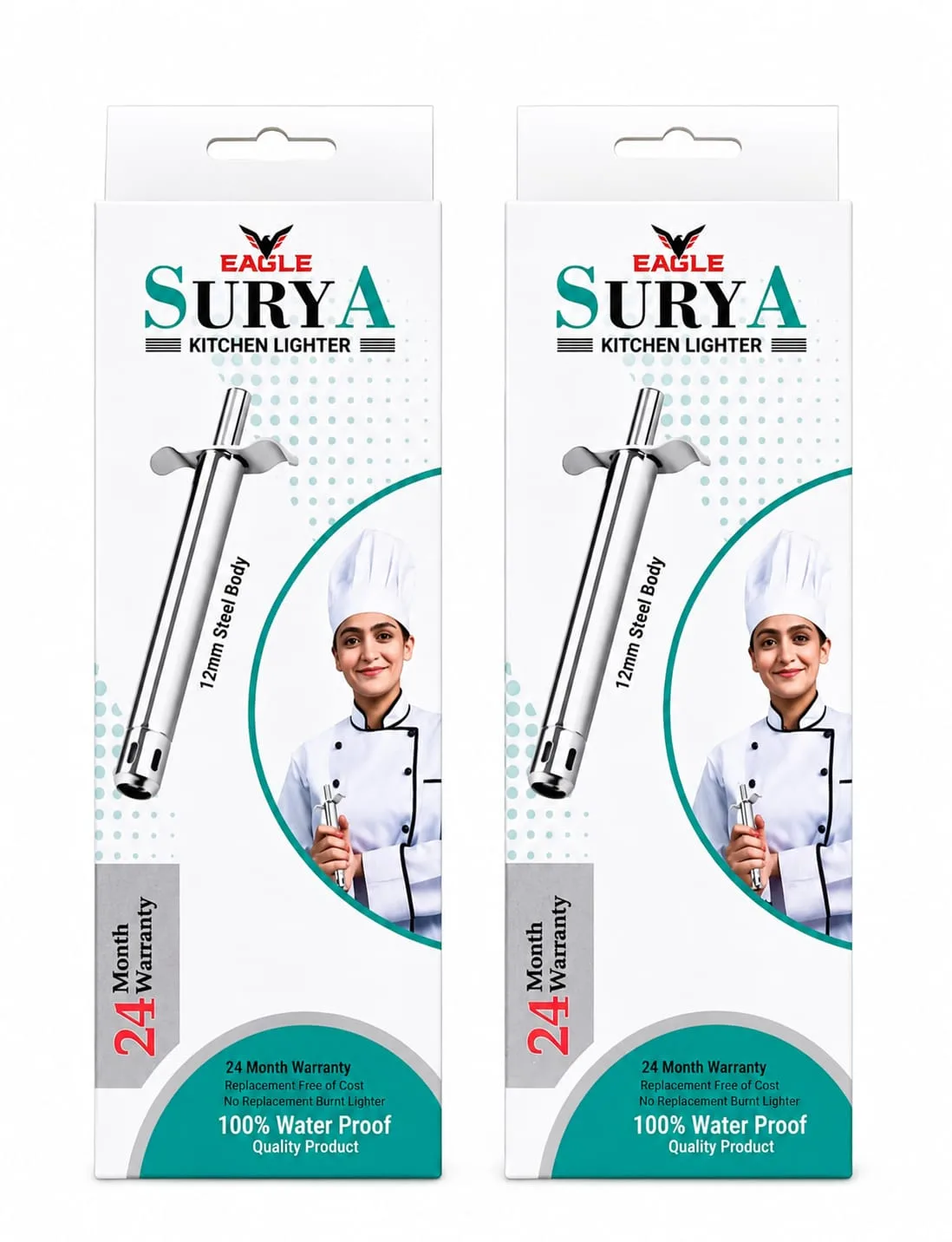 Eagle Surya Stainless Steel Kitchen Gas Lighter view 2
