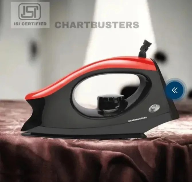 Chartbusters Non-Stick Dry Iron with Temperature Control & 360° Swivel Cord view 3