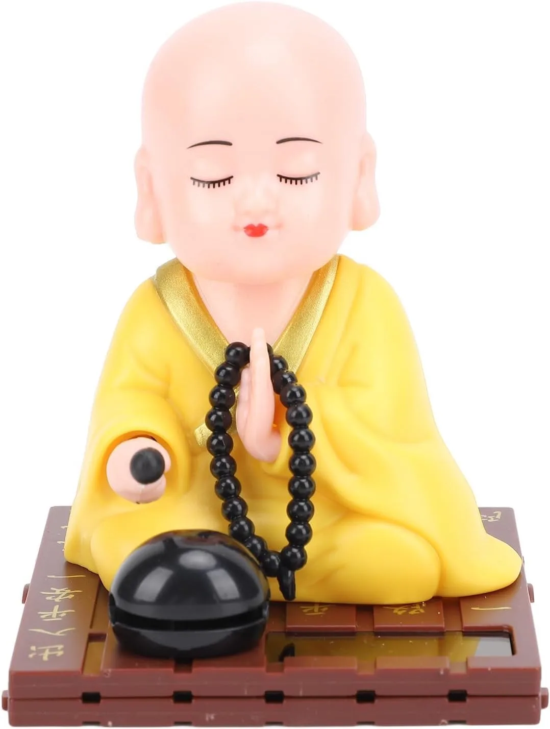 Solar-Powered Monk Dashboard Bobblehead Figurine view 2