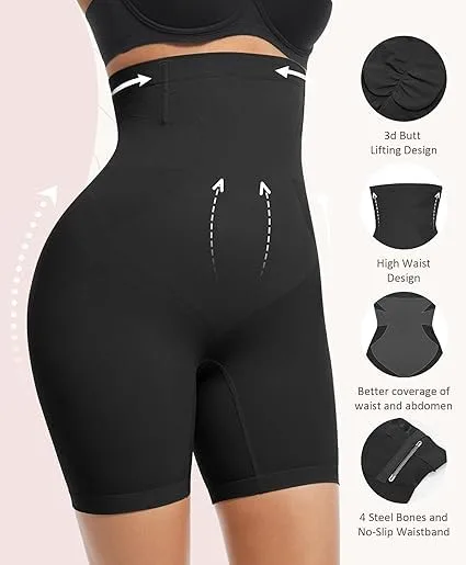 Women’s High-Waist Tummy Control Shapewear Shorts view 4