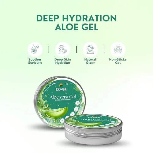 Aloe Vera Gel for Skin & Hair Care | Deep Hydration & Cooling Effect | Soothes Sunburn | Non-Sticky Lightweight Formula | Natural Glow | Multi-Purpose Care Gel view 2