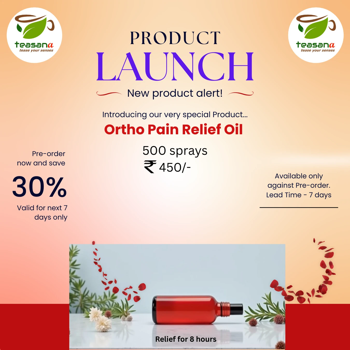 Teasana Ortho Pain Relief Oil Spray view 2
