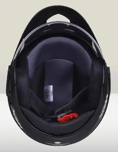 HALF FACE NANO CAP PAINT ISI APPROVED Motorbike Helmet (BLACK) view 3