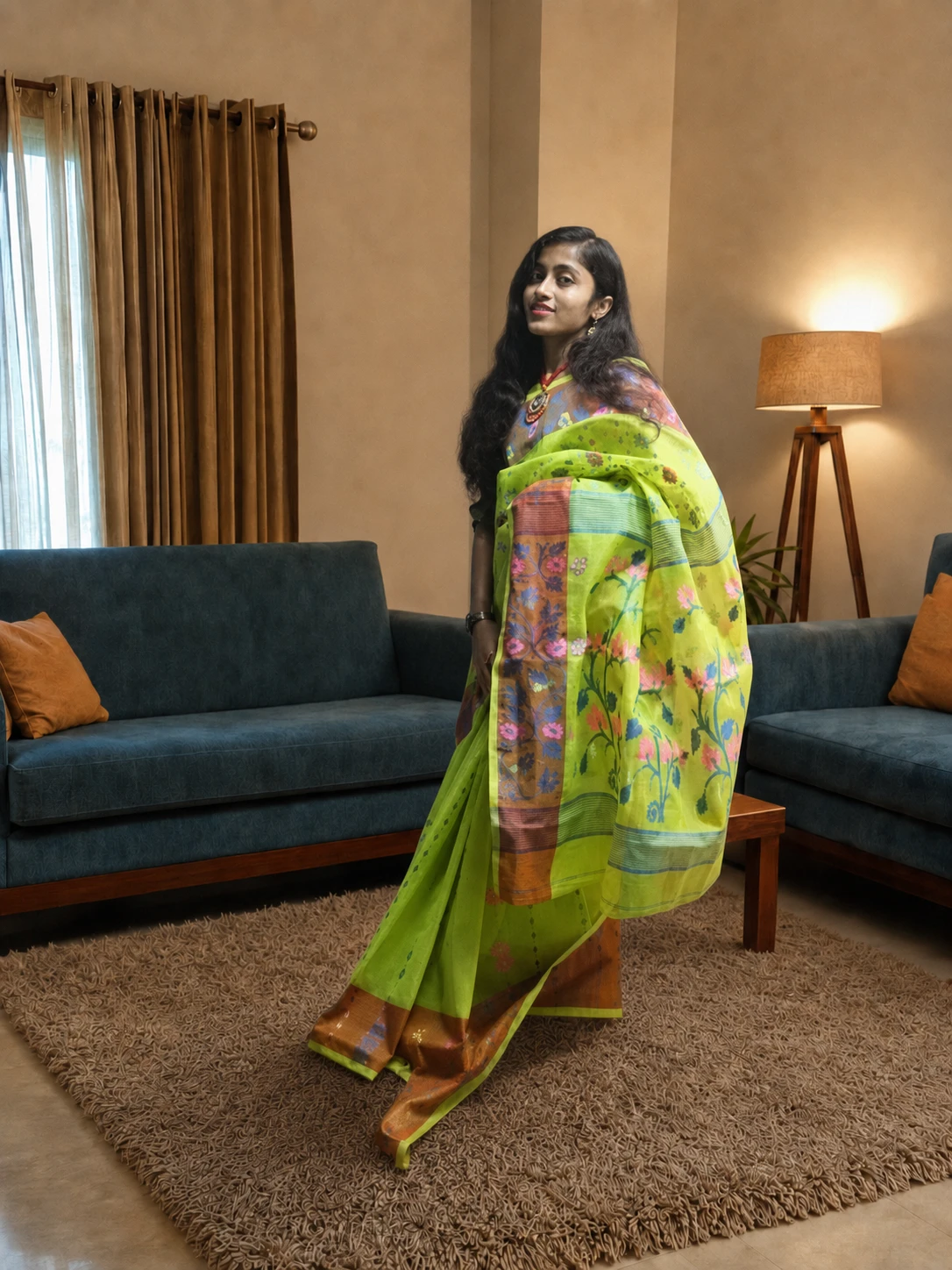 SIMONART TEXTILES JAMDANI SAREE view 2