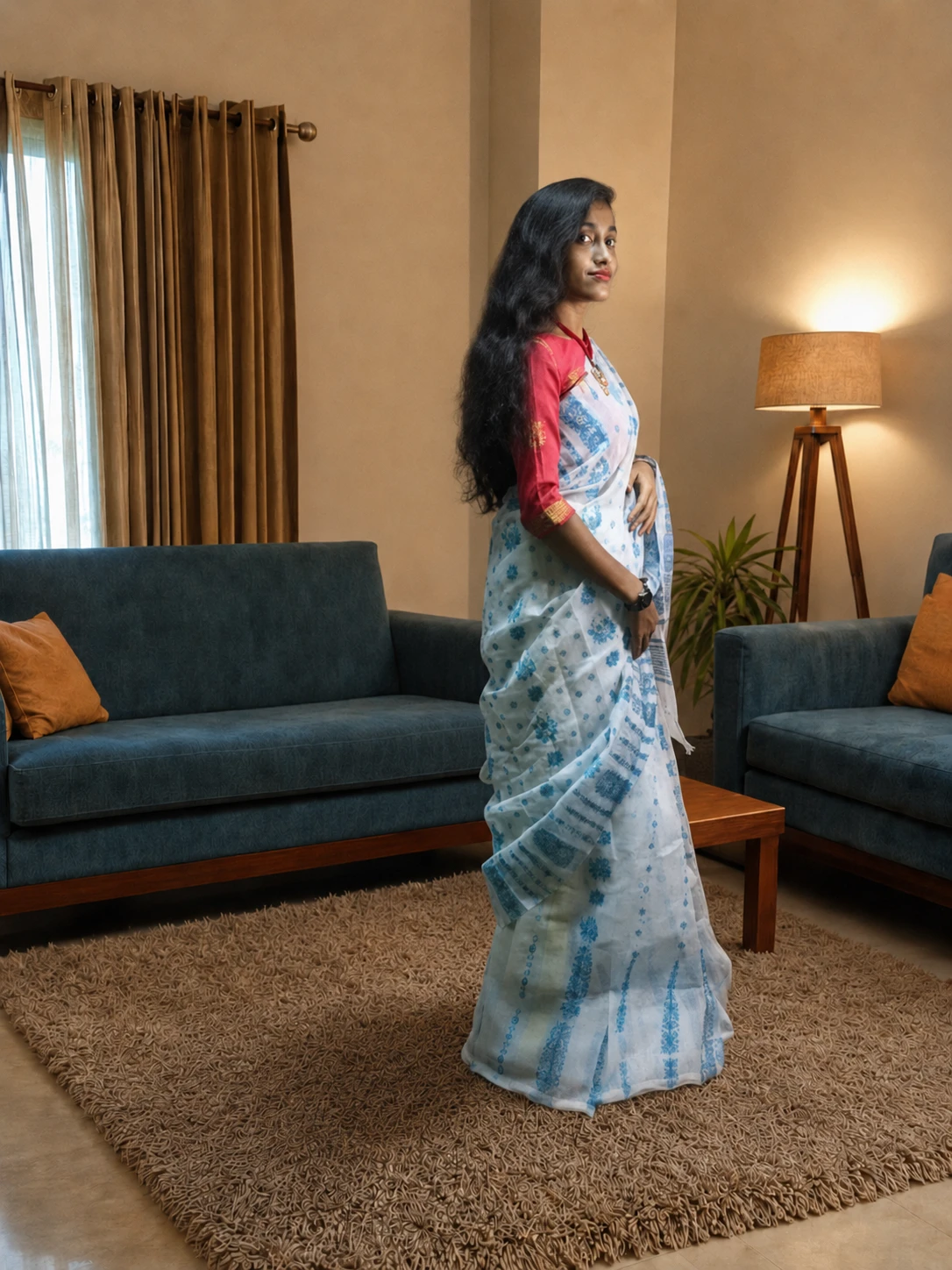 SIMONART TEXTILES JAMDANI SAREE view 3