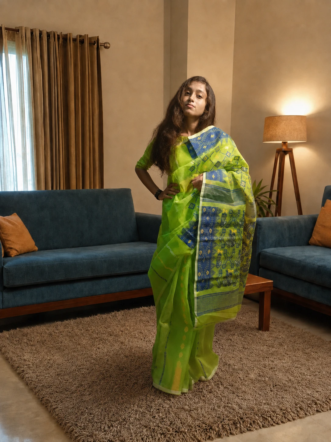 SIMONART TEXTILES JAMDANI SAREE view 2