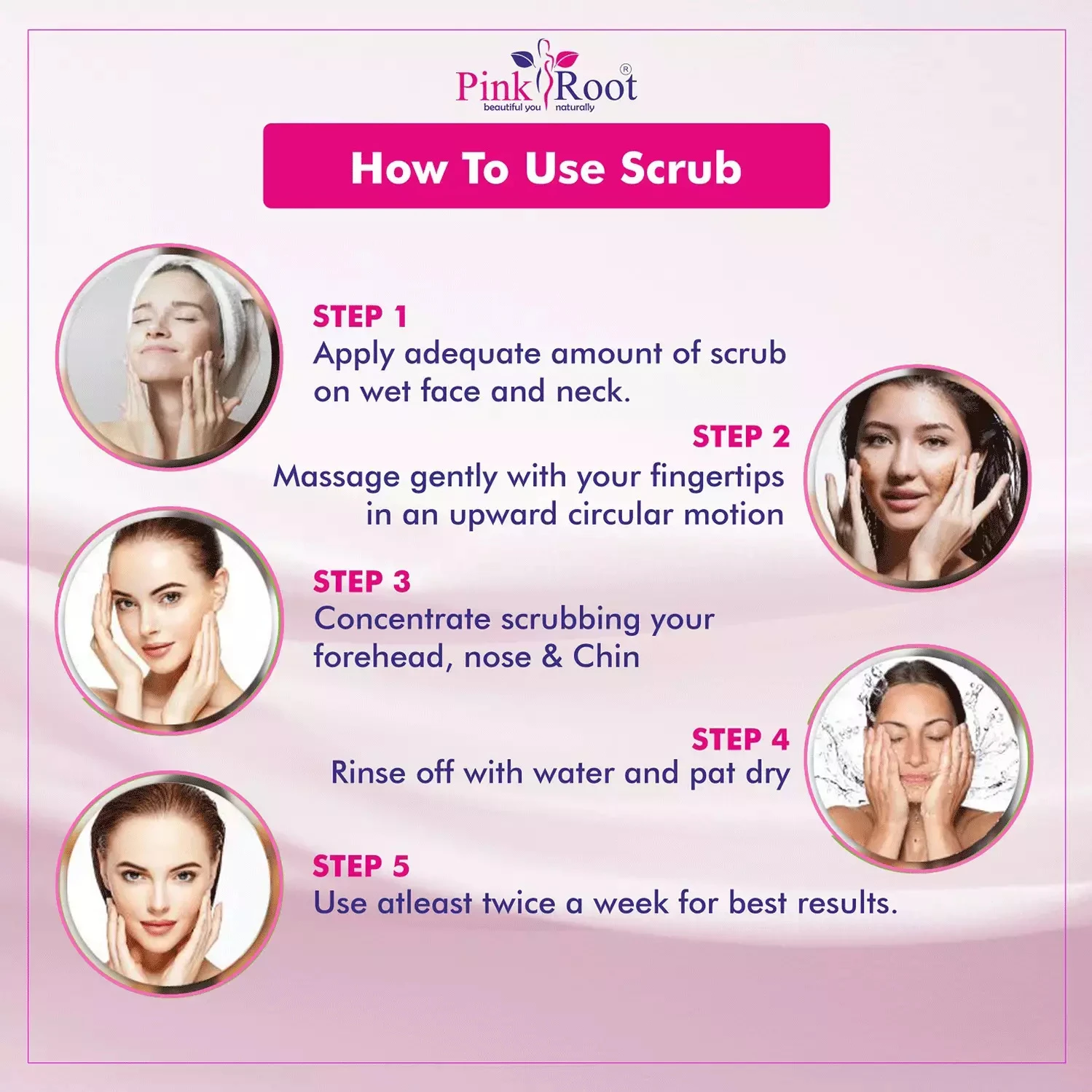 Pink Root Ubtan Face Scrub 100gm Cream Scrub for Depigmentation, Oil Control, Acne & Fairness, Pollution removing Scrub, Skin Brightening Detan Face Scrub  For Glowing Skin,Tan Removal, Whitening view 4