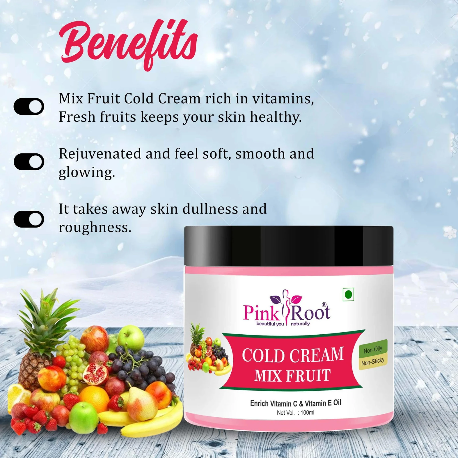 Pink Root Mix Fruit Cold Cream 100ml view 2