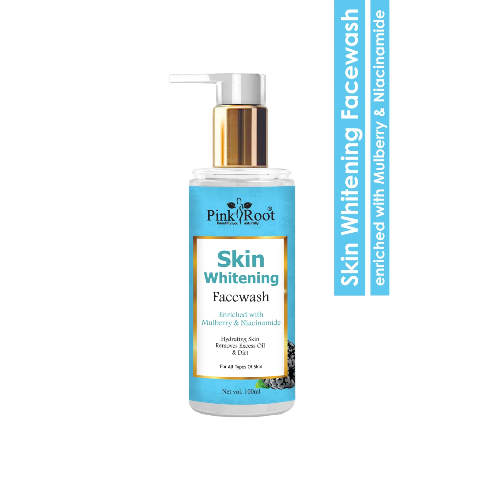 Pink Root Skin Whitening Face Wash 100ml - Deep Cleansing Skin Whitening Facial Foam, face wash, for all skin types Face Wash view 2