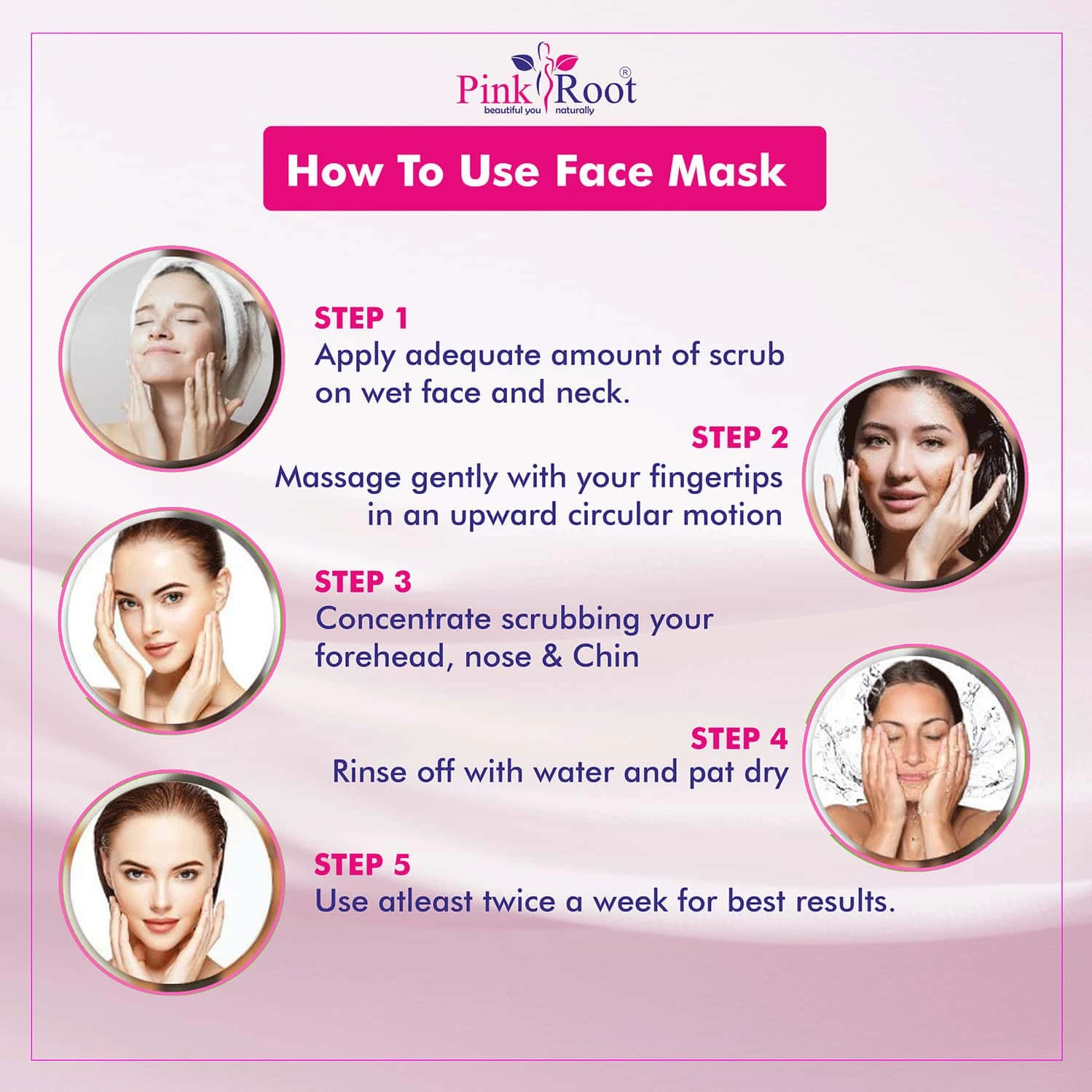 Pink Root Ubtan Face Mask 100gm Cream Mask for Depigmentation, Oil Control, Acne & Fairness, , Skin Brightening Detan Face Pack For Glowing Skin,Tan Removal, Whitening, for All Skin Types view 4