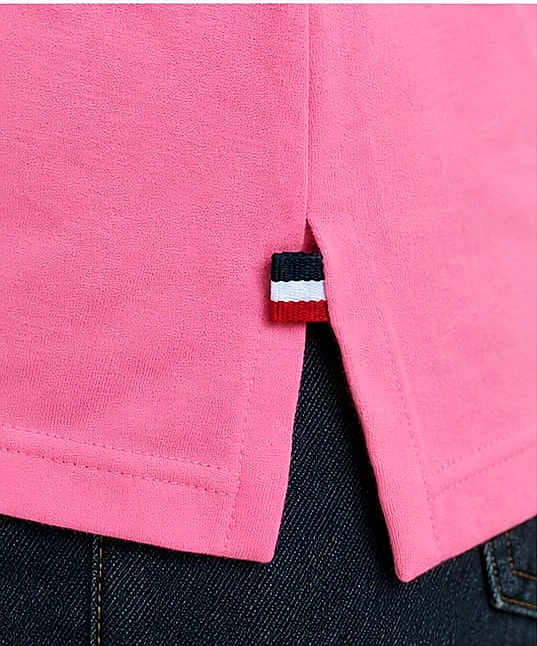 Women’s Pink Solid Polo T-Shirt view 5