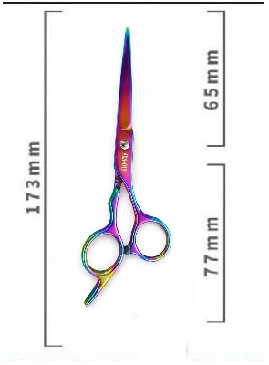Rainbow Finish Professional Hair Cutting Scissors view 5