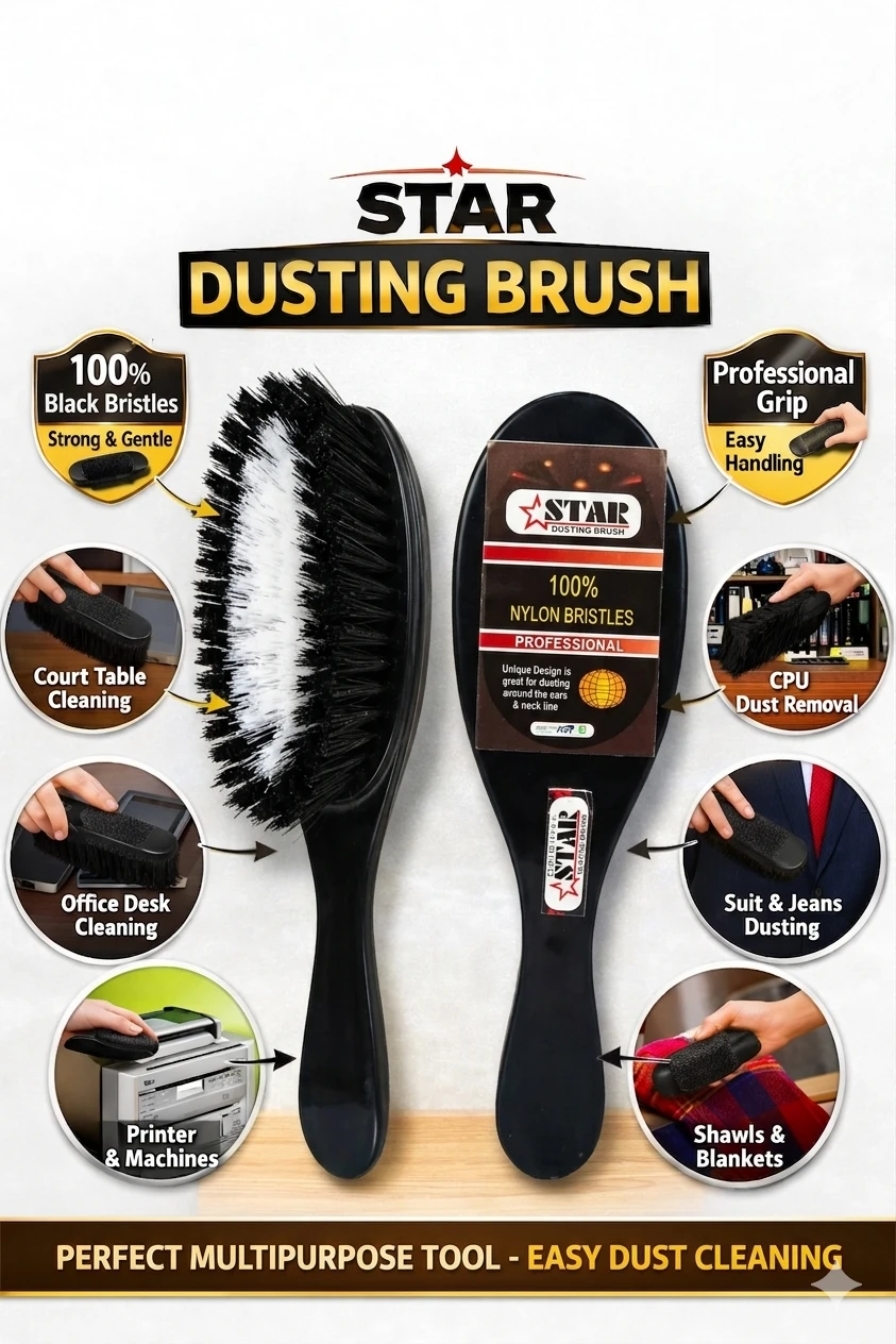 Professional Nylon Bristle Dusting Brush view 2