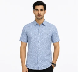 Men's  Patterned Short Sleeve Casual Shirt view 6