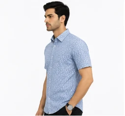Men's  Patterned Short Sleeve Casual Shirt view 7
