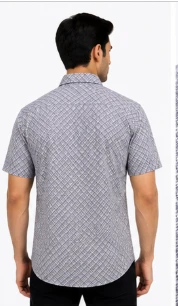 Men's Geometric Print Short Sleeve Casual Shirt view 5
