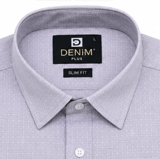 Men's Slim Fit Micro Check Formal Shirt view 3