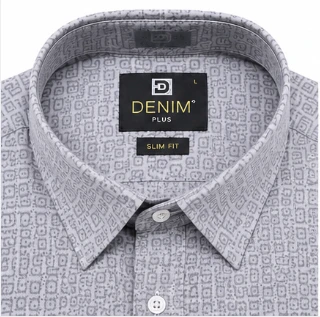 Men's Slim Fit Micro Check Formal Shirt view 5