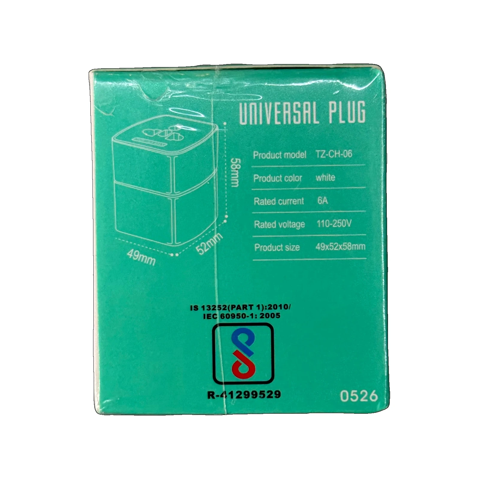 Universal Travel Plug Adapter 6A Max TZ-CH-06 view 3