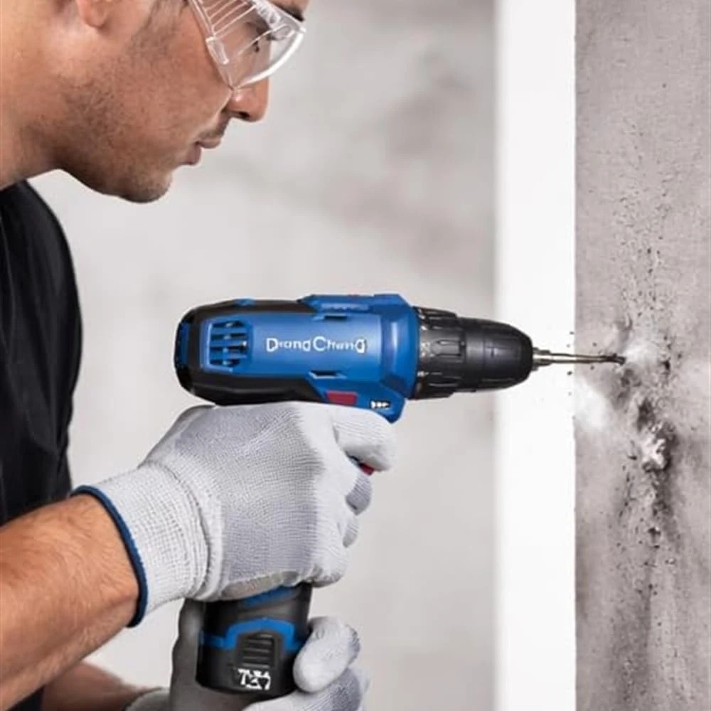 DongCheng 12V Cordless Drill Driver Kit with 2 Batteries, Charger and Carry Case view 6
