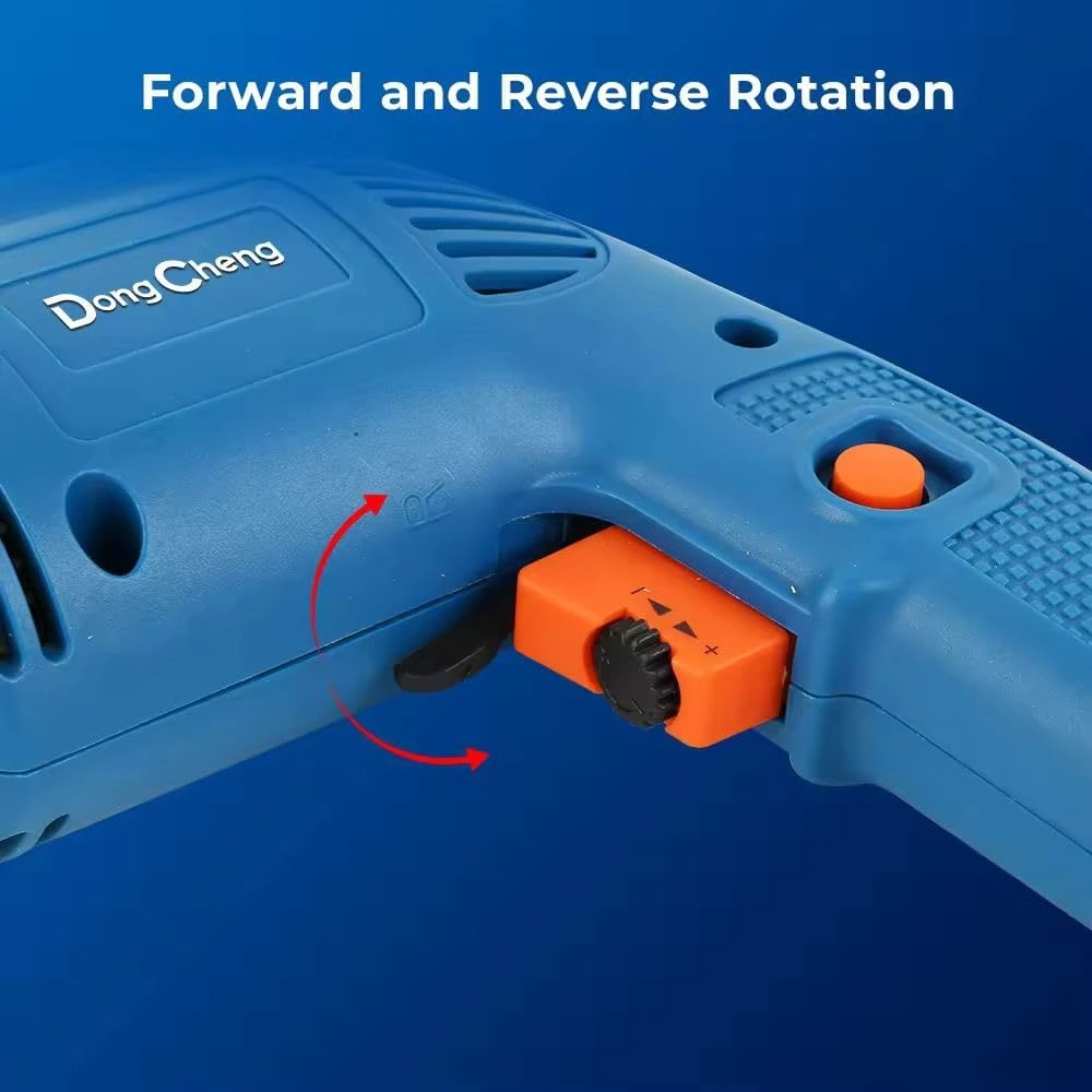 Generic 10mm Electric Drill Machine with Chuck Key and Accessories view 4