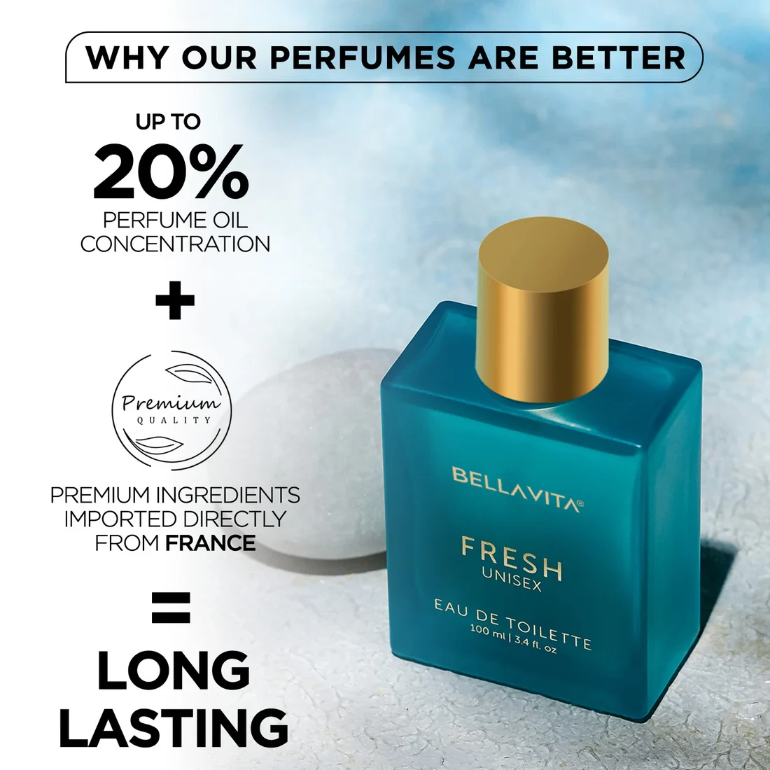 Bellavita Fresh Unisex Eau De Toilette 100 ml view 3
