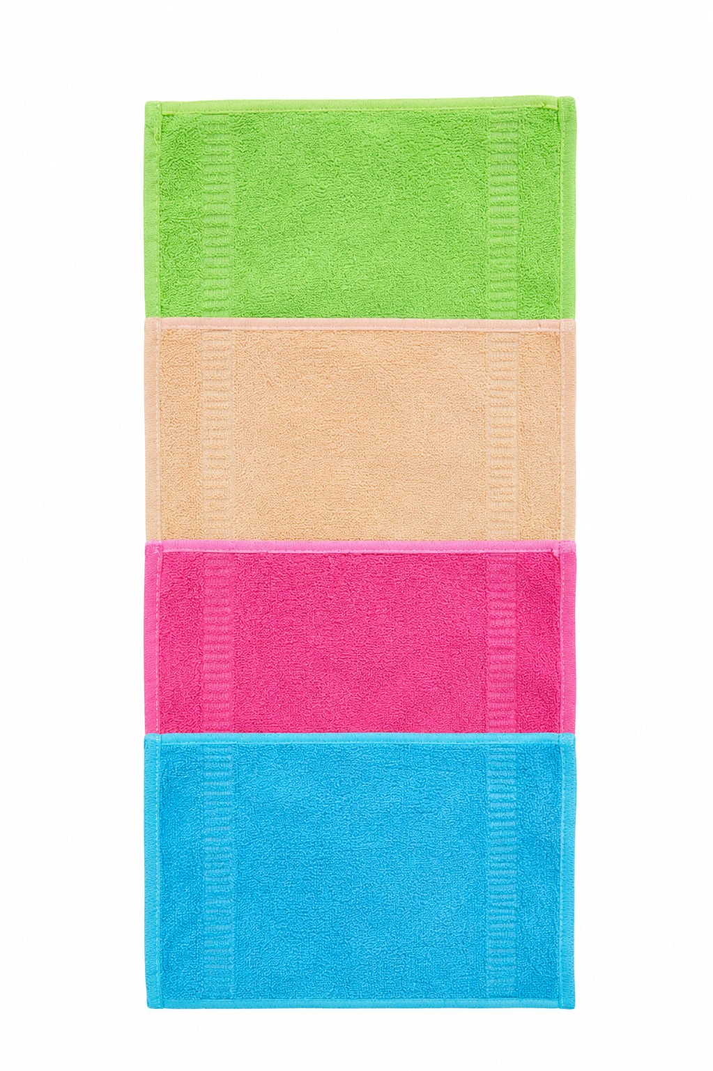 Set of 4 Multicolor Cotton Face Towels view 2