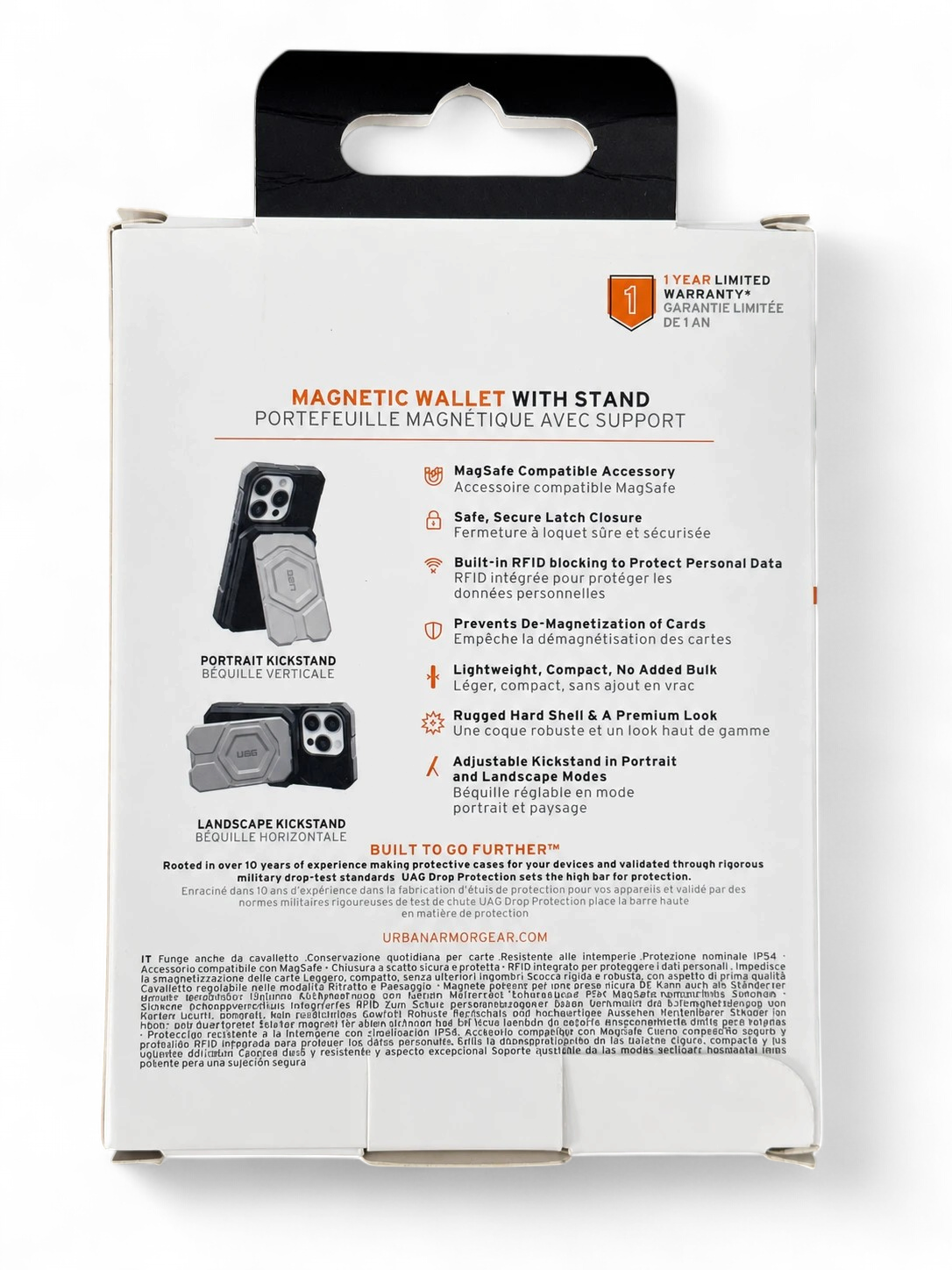 UAG Magnetic Wallet with Stand - Silvery view 2