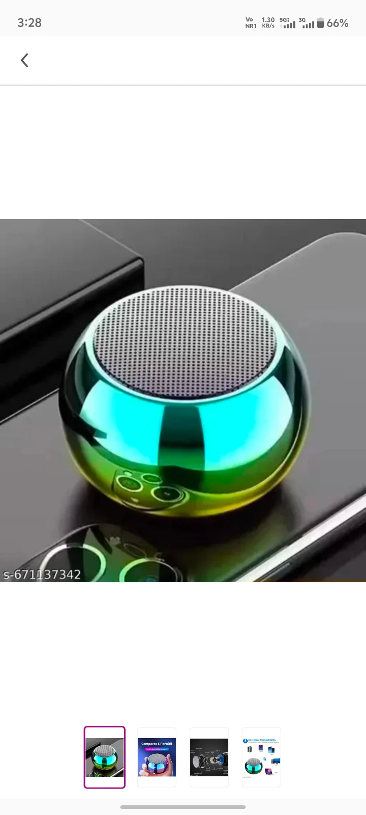 Portable Mini Bluetooth Speaker - Blue view 2