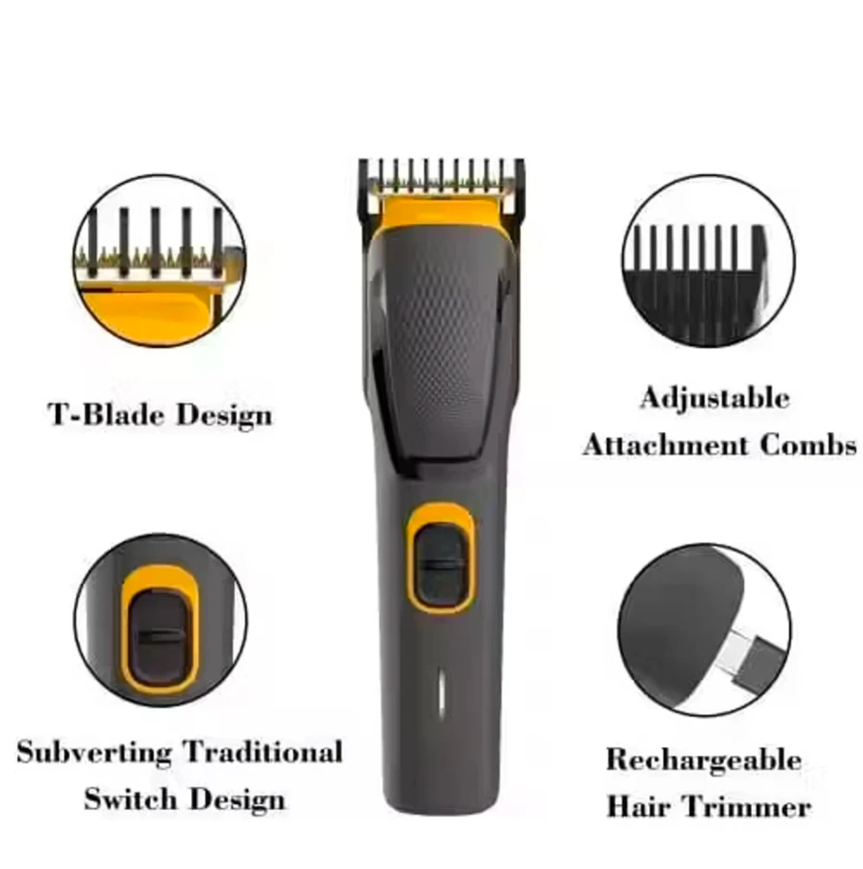 e Store Cordless Beard Trimmer with Detachable Comb view 3