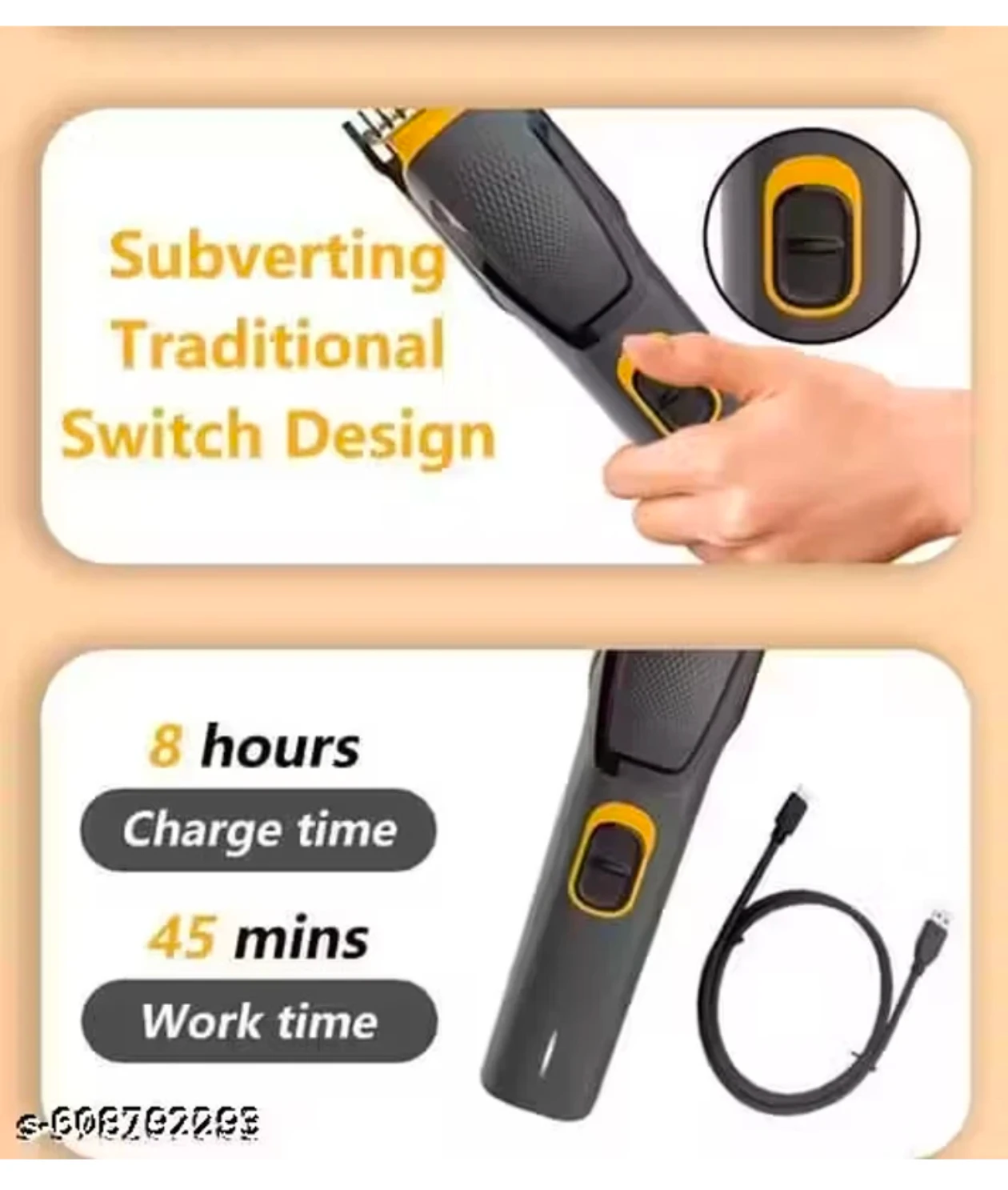 e Store Cordless Beard Trimmer with Detachable Comb view 4