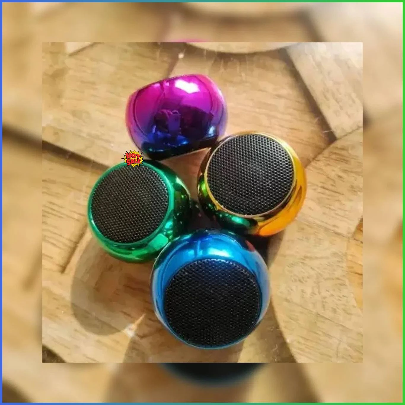 Portable Mini Bluetooth Speaker with Metallic Finish view 2