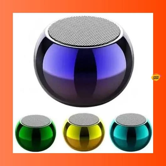 Portable Mini Bluetooth Speaker with Metallic Finish view 3