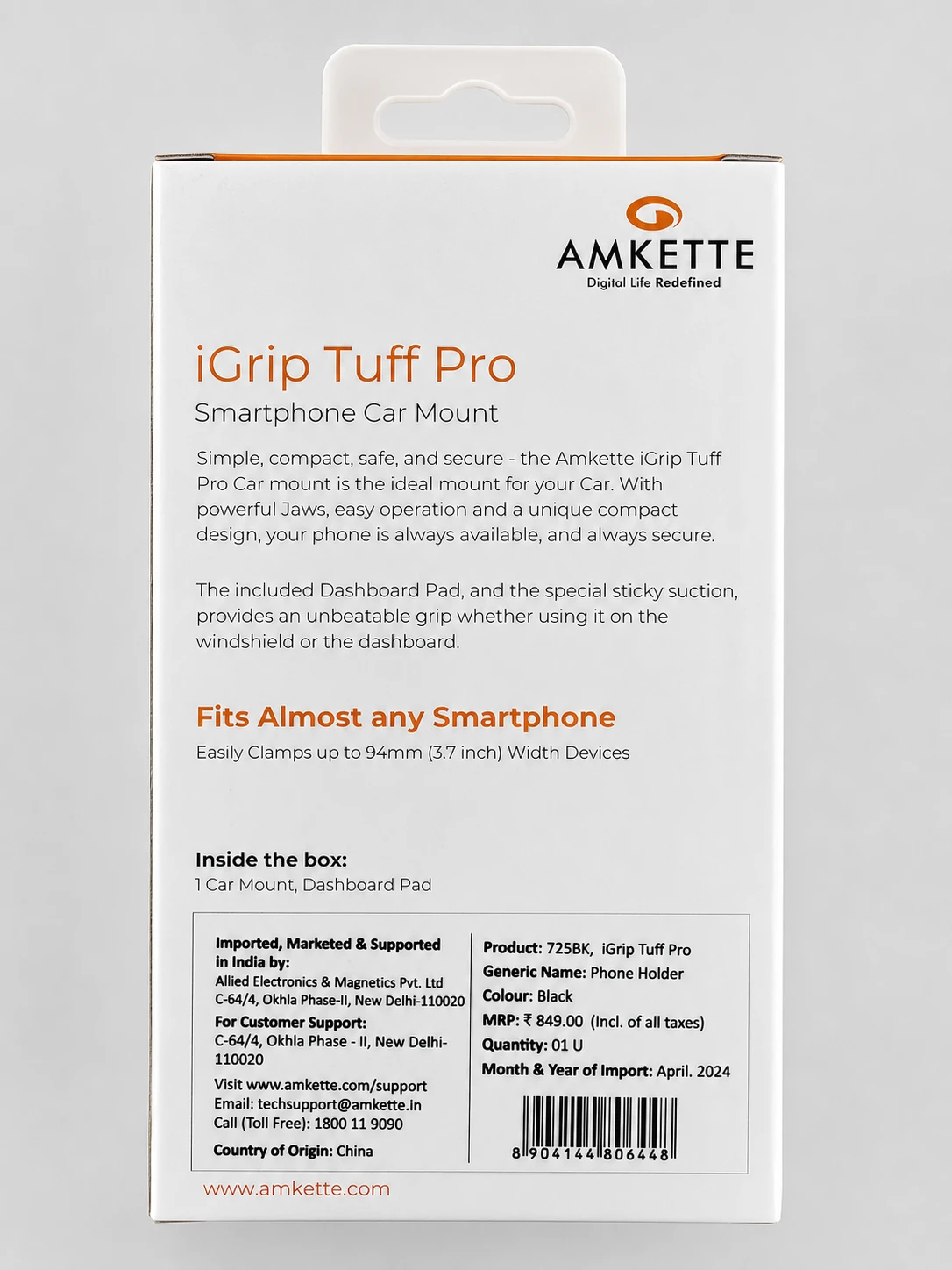 Amkette iGrip Tuff Pro Smartphone Car Mount view 3