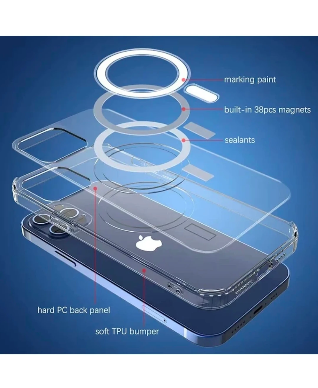 Apple iPhone 11 MagSafe Compatible Clear Protective Case view 3