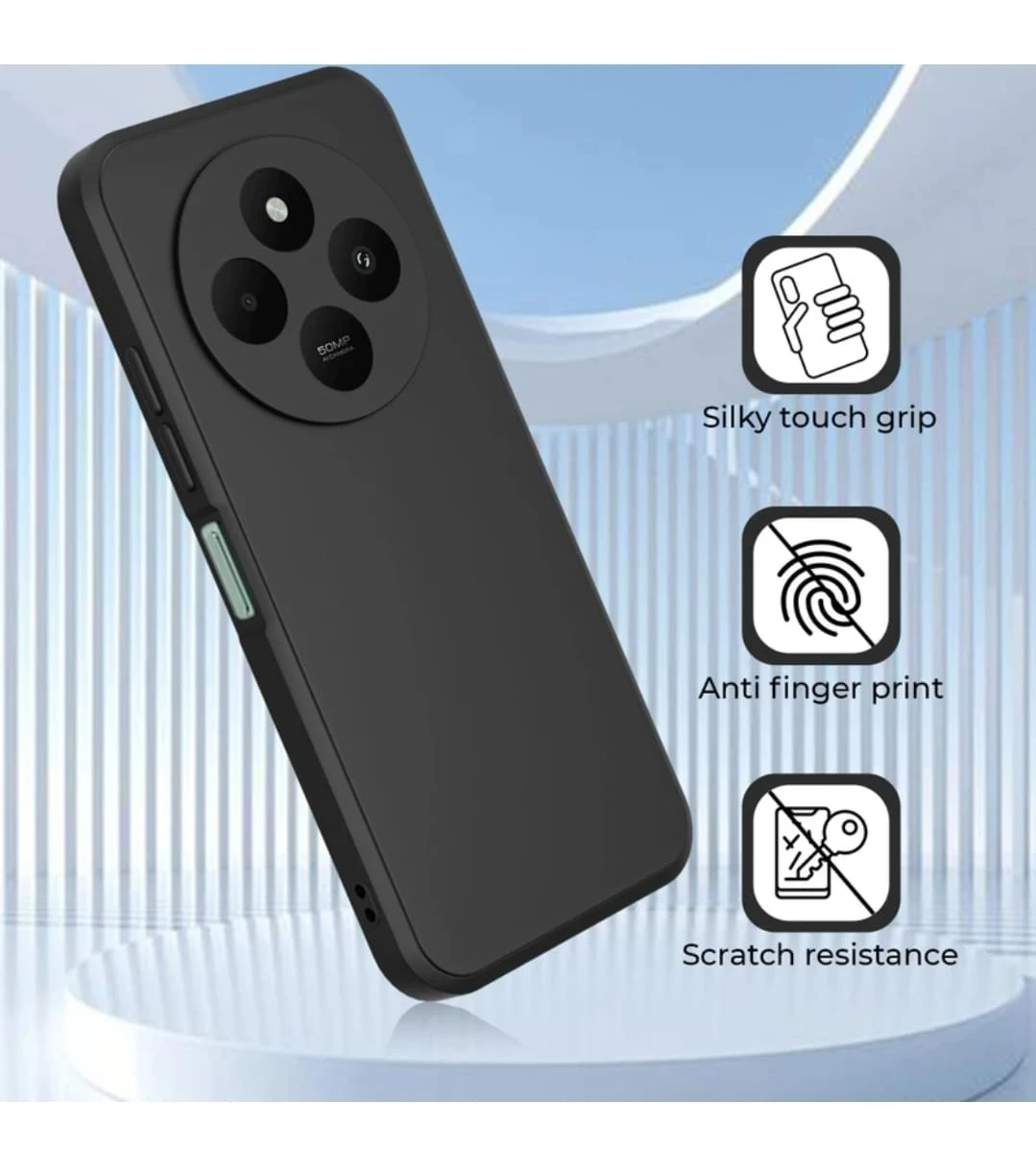 Xiaomi 14C 5G Slim Protective Back Cover Case - Black view 2