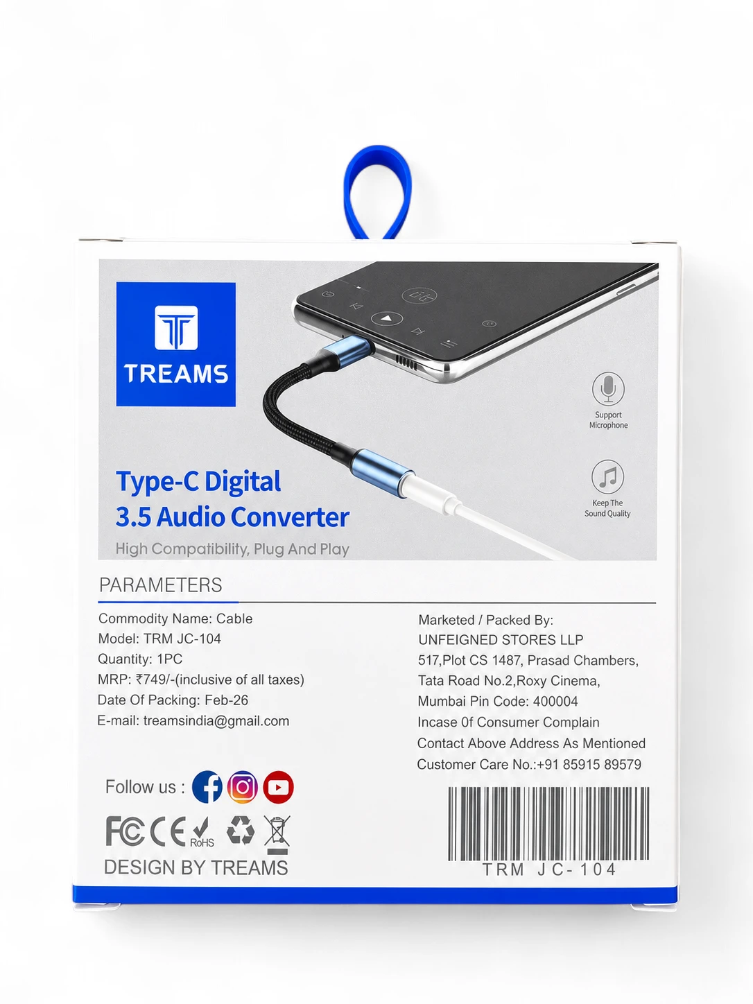 Treams Type-C to 3.5mm Digital Audio Converter TRM JC-104 view 3