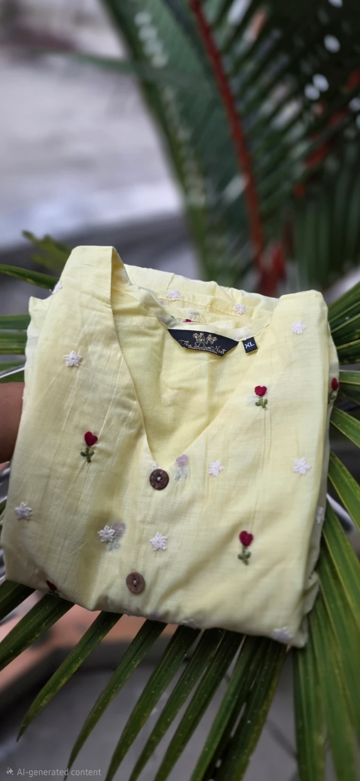 Women’s Light Yellow Embroidered A-Line Kurta view 2