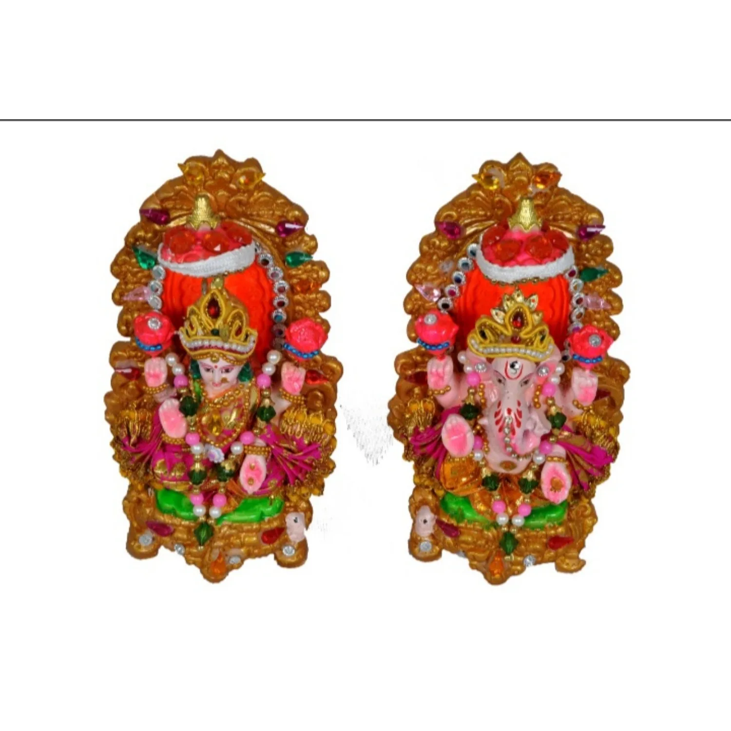 laxmi ganesh idol for diwali pooja room 38 cm view 2