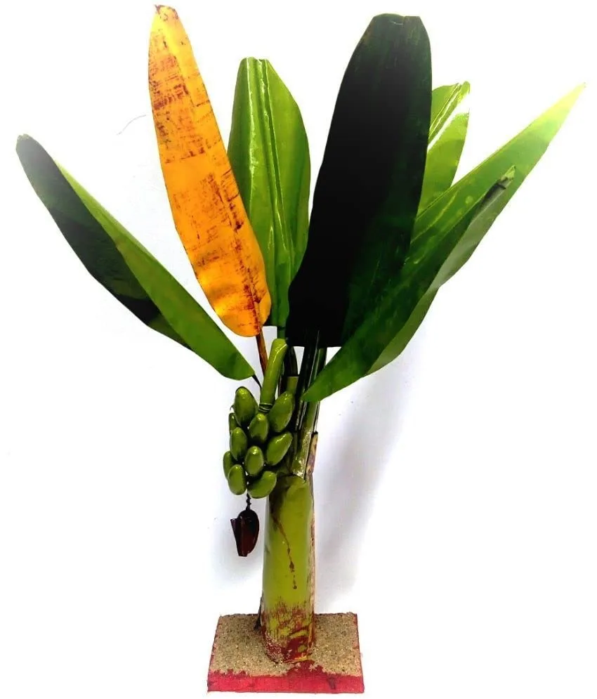 Artificial Banana Tree for Pooja - Metal Banana Trees for Decoration 1 ft 1 pice view 2